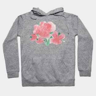 watercolour pink flowers watercolor purple flowers pink and purple flowers Hoodie